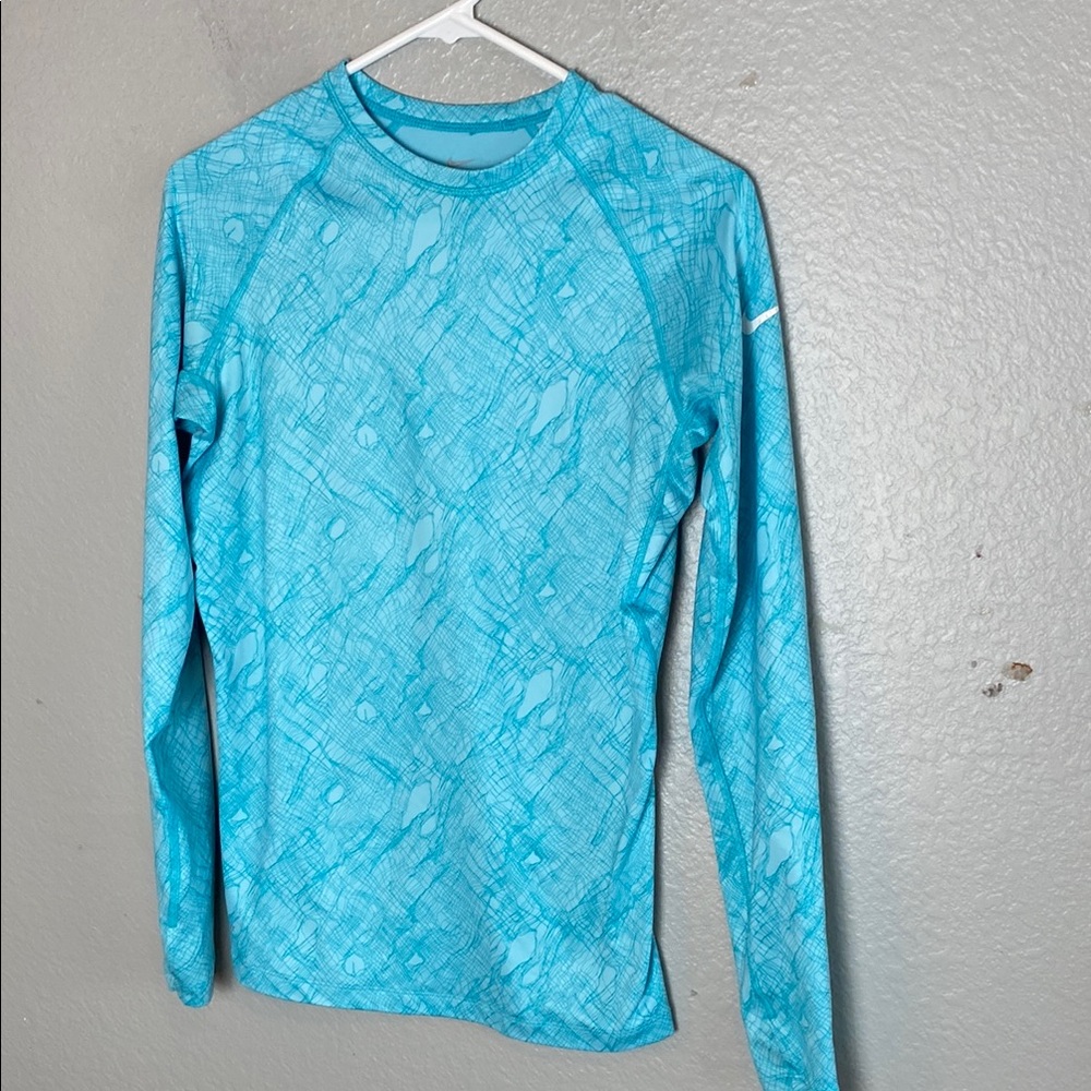 Nike Blue Women's running long sleeve shirt size Medium